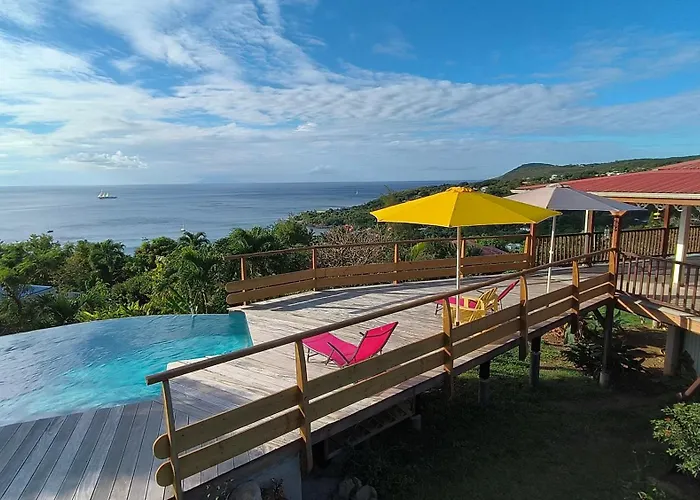 Villa Yékrik-Yékrak - vue exceptionnelle sur la mer des Caraïbes